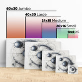 Surreal Planet Cycles Drawing - High-Quality Canvas Print | Custom Photo Canvas Print, Also Custom Canvas Prints with Your Photos